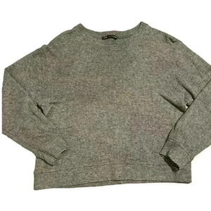 Zara Dark Gray Wool Blend Lightweight Sweater Size Small Soft Comfort Casual EUC